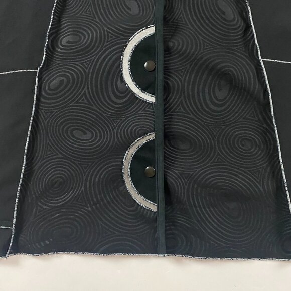 Vintage 90s Red Rover Jacket Women's XL Black Abstract Softshell Made in the USA - Picture 4 of 11